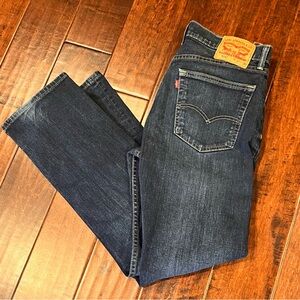 Levi's Men's 505 Straight Jeans Dark Blue Cotton 32 x 30